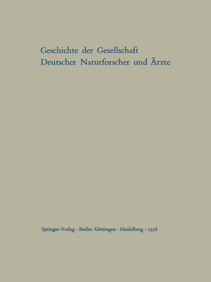 cover image of Kleines Quellenbuch zur Geschichte der Gesellschaft Deutscher Naturforscher und Ärzte